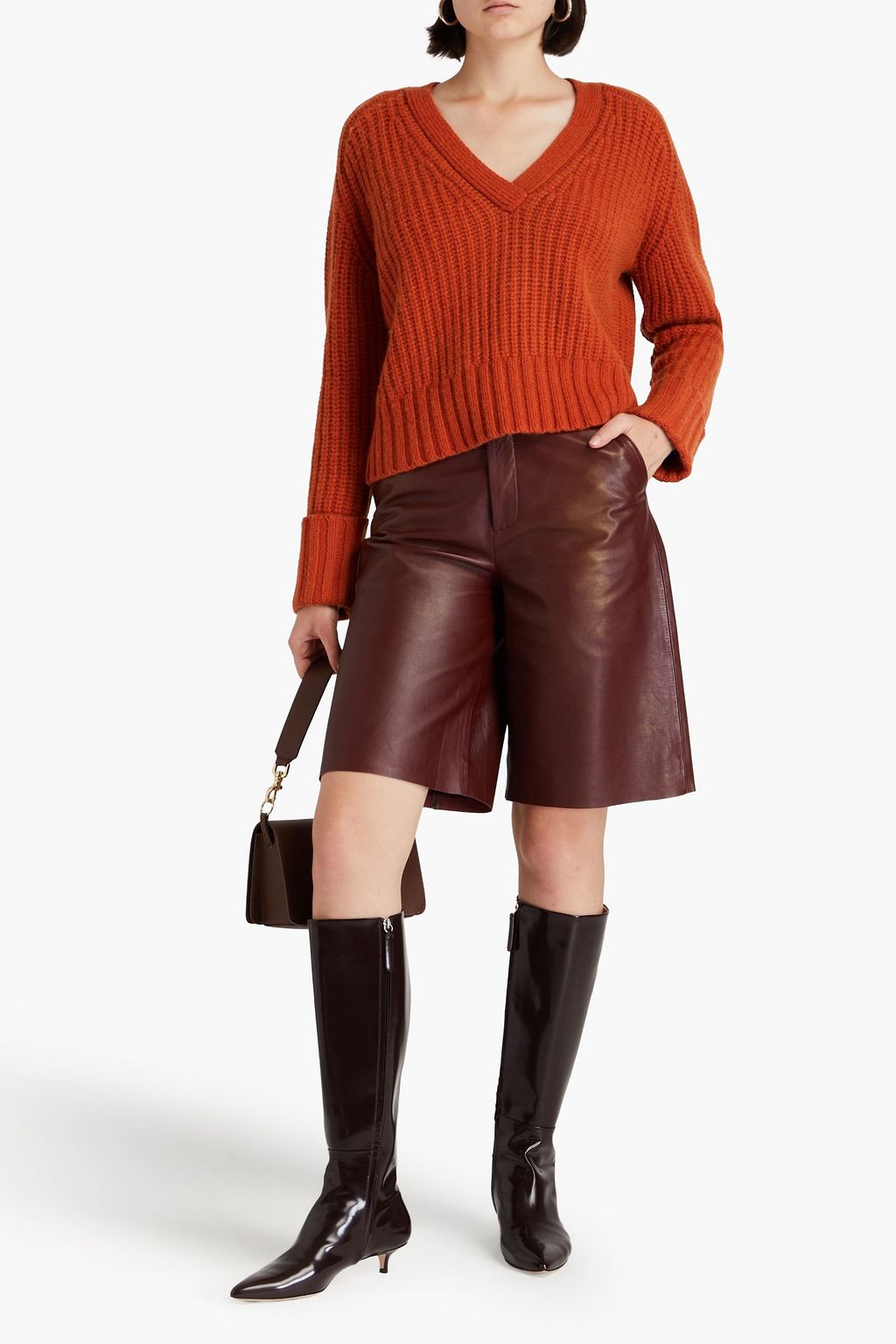 AUTUMN CASHMERE كنزة رياضية مصنوعة من نسيج بحبكة مجدولة
