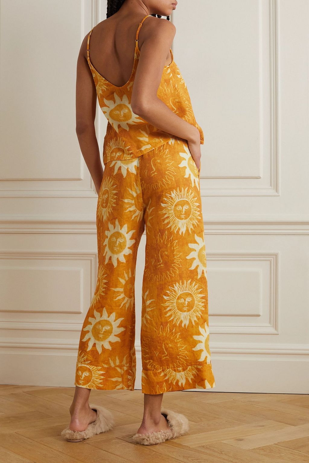 DESMOND & DEMPSEY Sol printed linen pajama set
