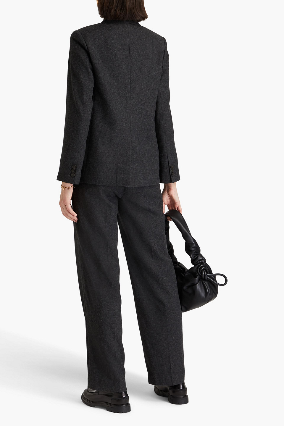 Vince Twill Blazer In Charcoal