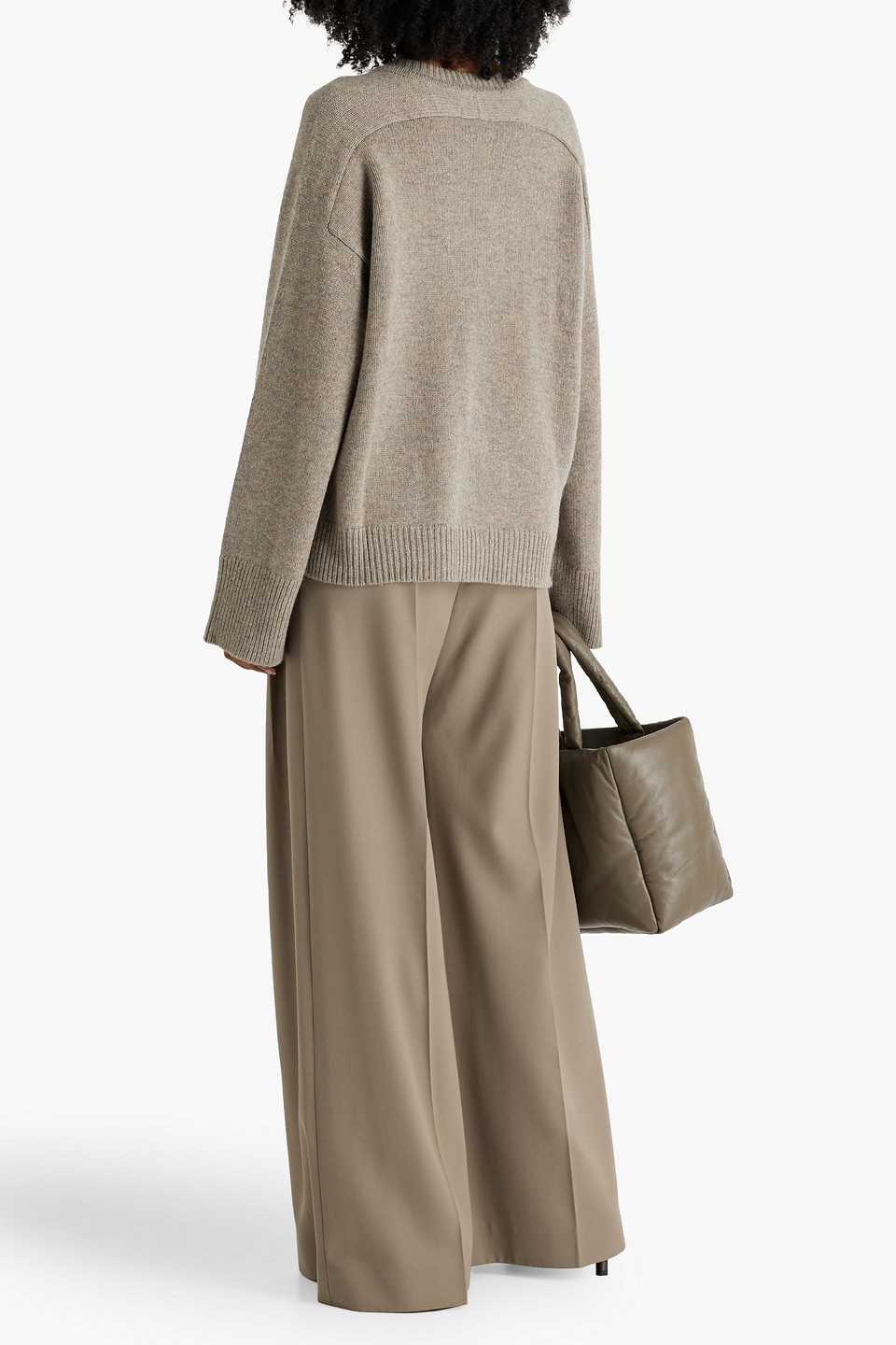 Loulou Studio Rike Wool And Cashmere-blend Sweater In Mushroom