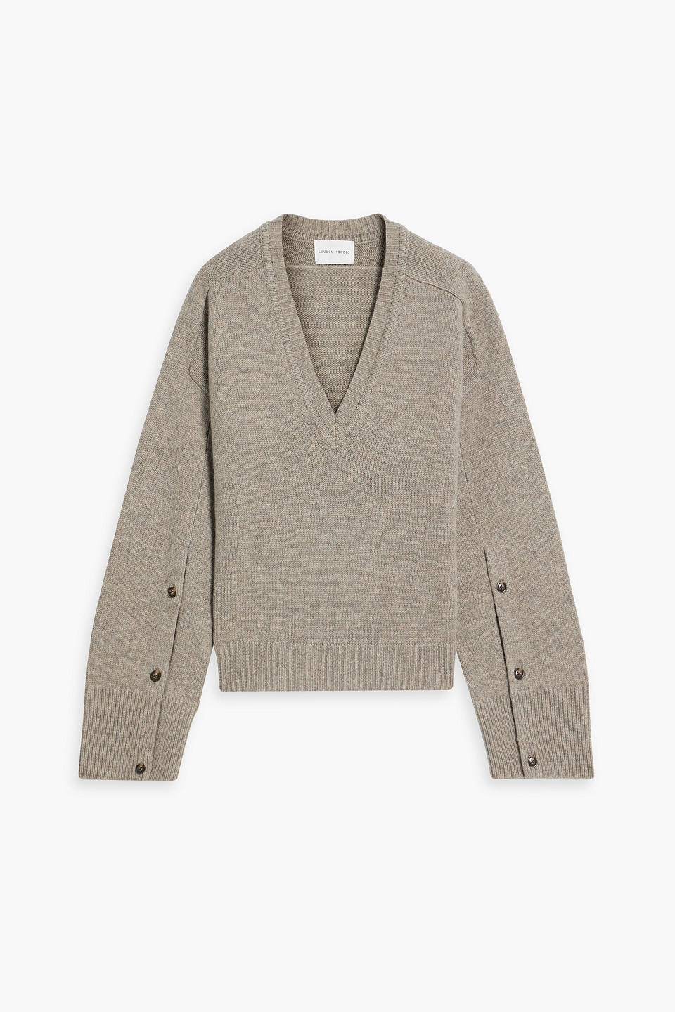 Loulou Studio Rike Wool And Cashmere-blend Sweater In Mushroom