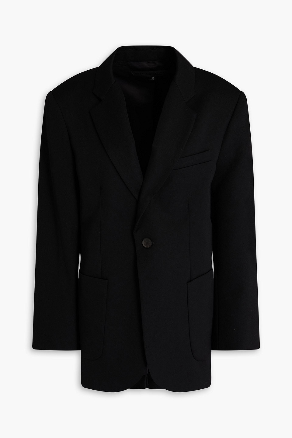 Nili Lotan Wool-twill Blazer In Schwarz