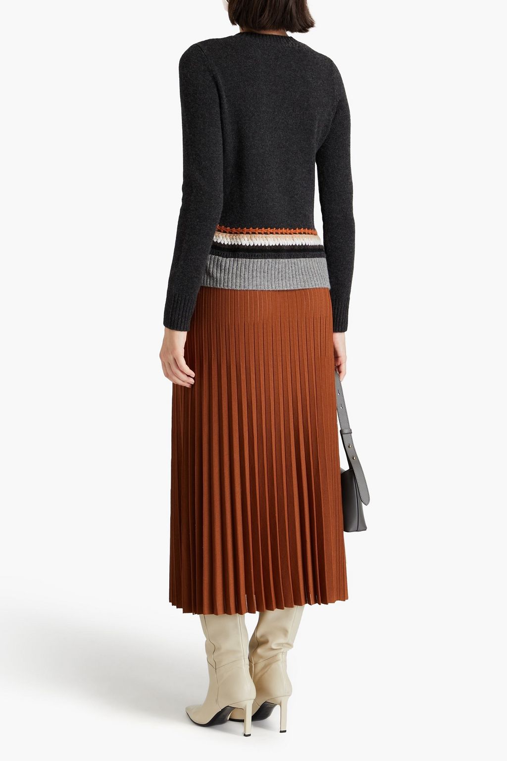 AUTUMN CASHMERE 자수 장식 캐시미어 스웨터