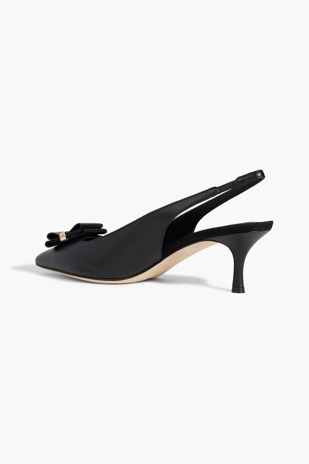 FERRAGAMO Willis 55 embellished leather slingback pumps