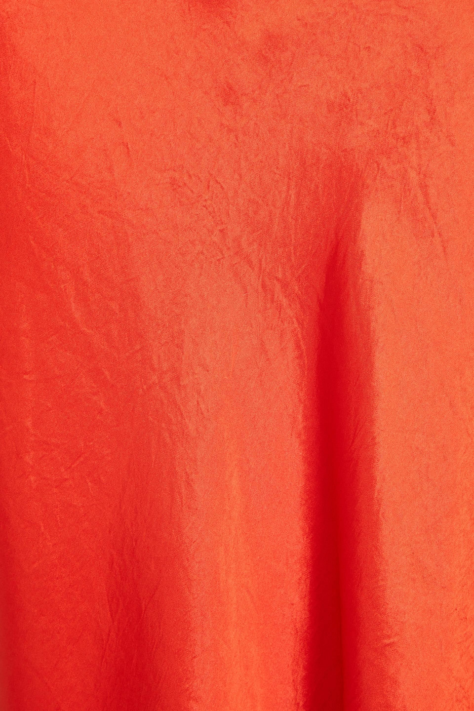 Vince Bias Satin Midi Skirt In Orange
