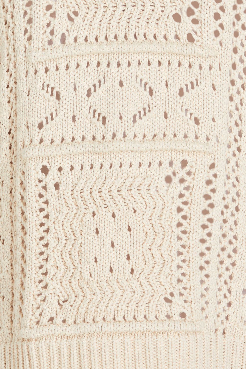COTTON BY AUTUMN CASHMERE كنزة رياضية "ديانا"من نسيج القطن المحبوكة بحبكة مفتوحة