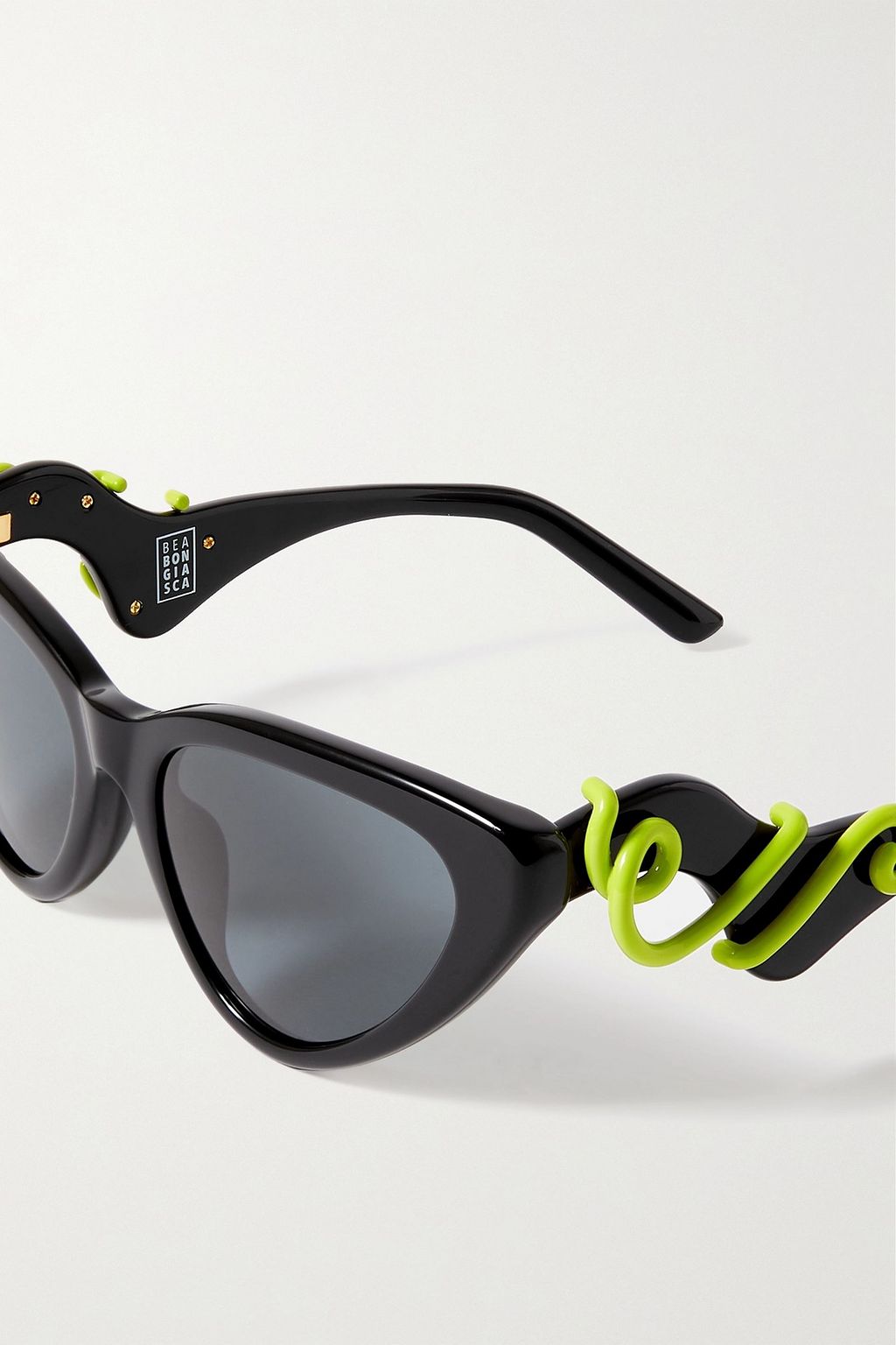 LINDA FARROW + Bea Bongiasca cat-eye acetate sunglasses