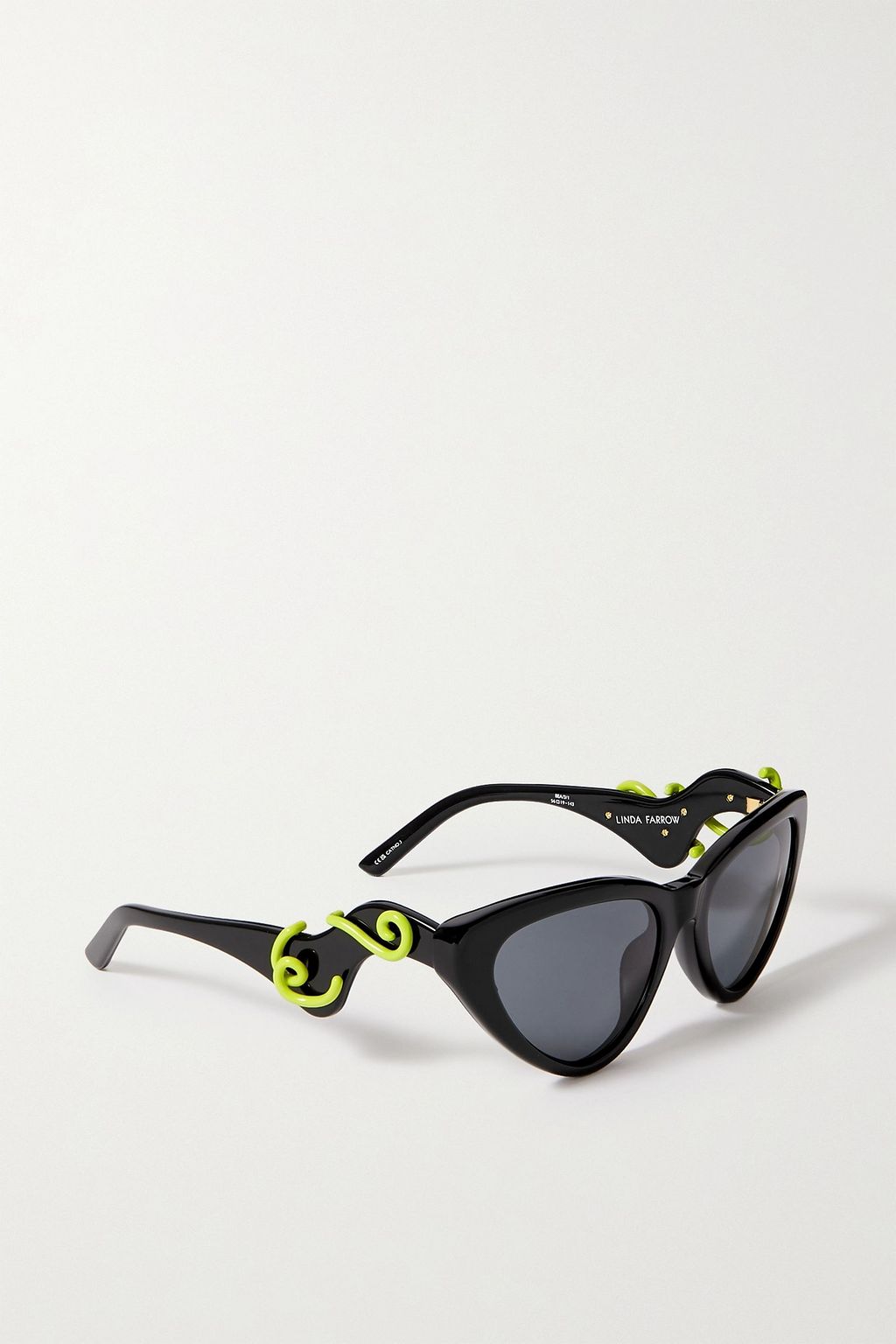 LINDA FARROW + Bea Bongiasca cat-eye acetate sunglasses
