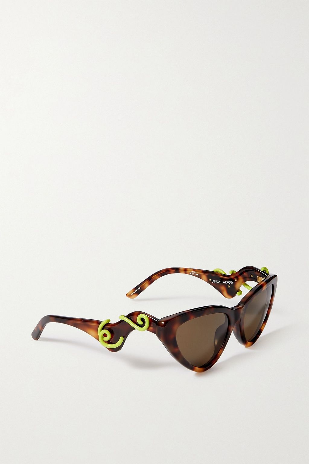 LINDA FARROW + Bea Bongiasca cat-eye tortoiseshell acetate sunglasses