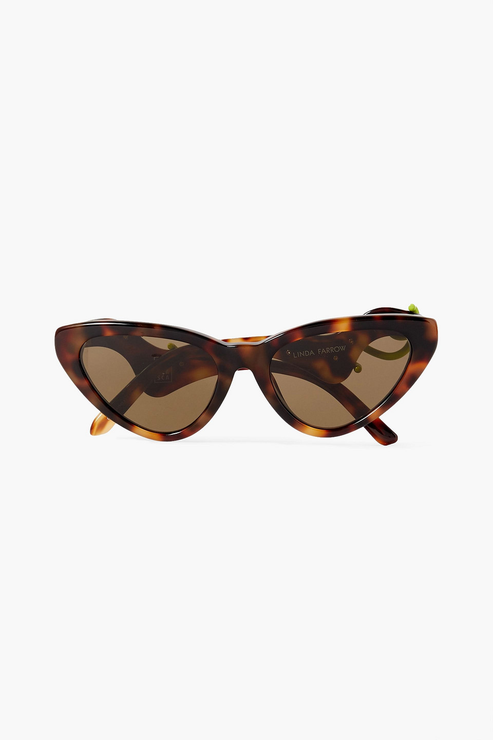 Linda Farrow Eyewear Bea Bongiasca Cat-eye Tortoiseshell Acetate Sunglasses