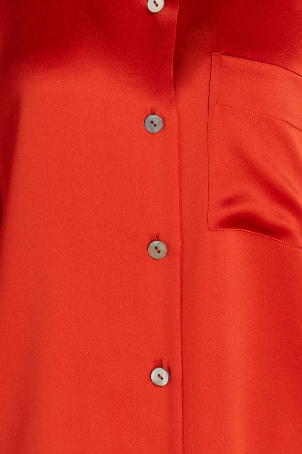 VINCE. Silk-satin crepe shirt
