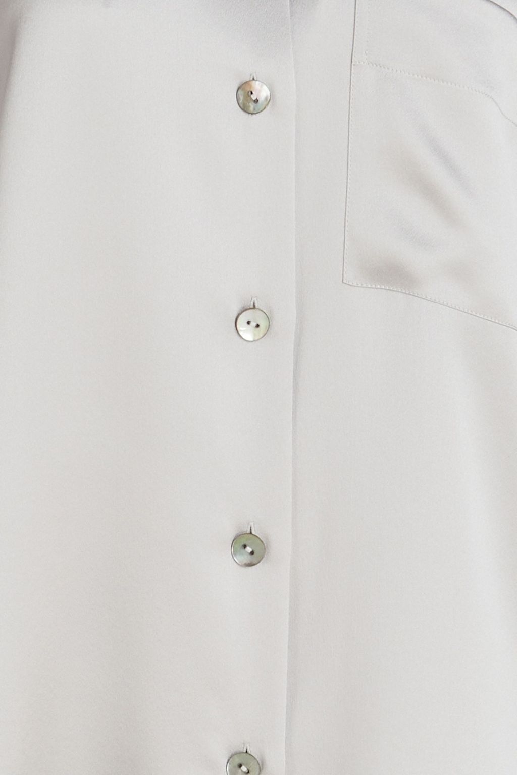 VINCE. Silk-satin crepe shirt