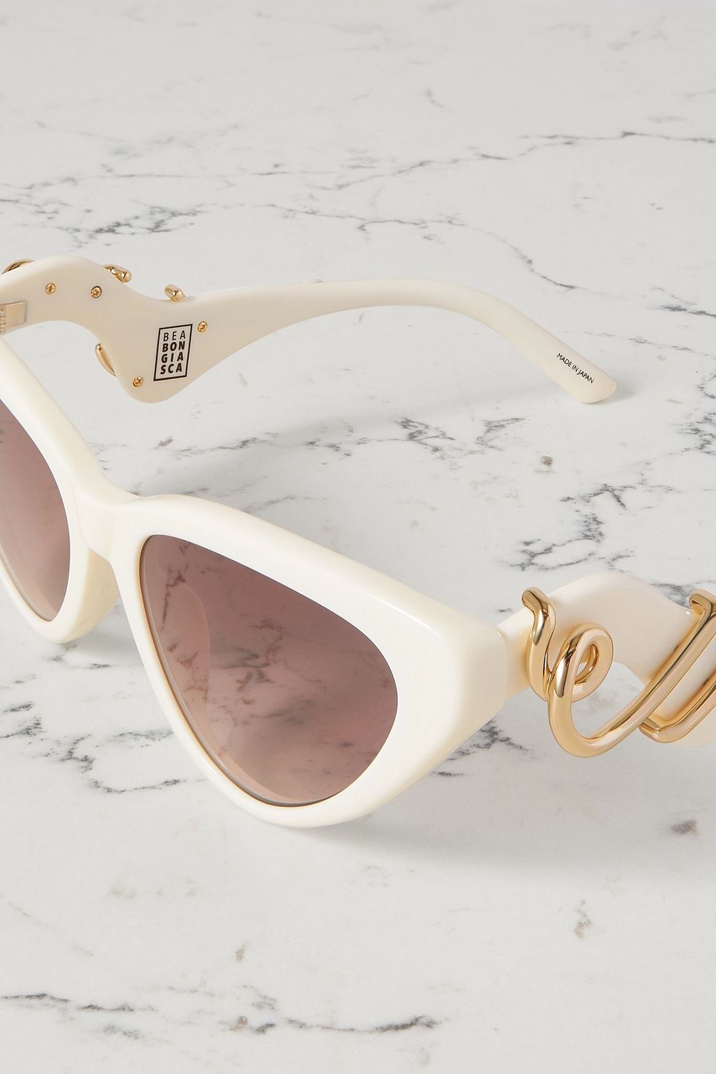 LINDA FARROW + Bea Bongiasca cat-eye acetate sunglasses