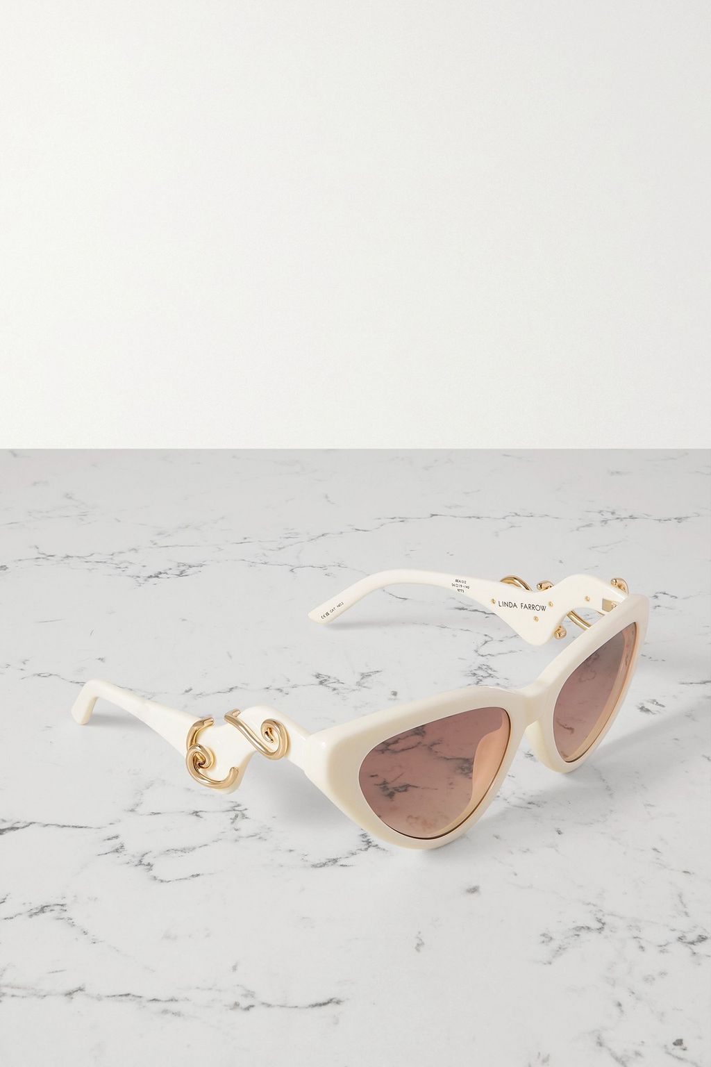 LINDA FARROW + Bea Bongiasca cat-eye acetate sunglasses