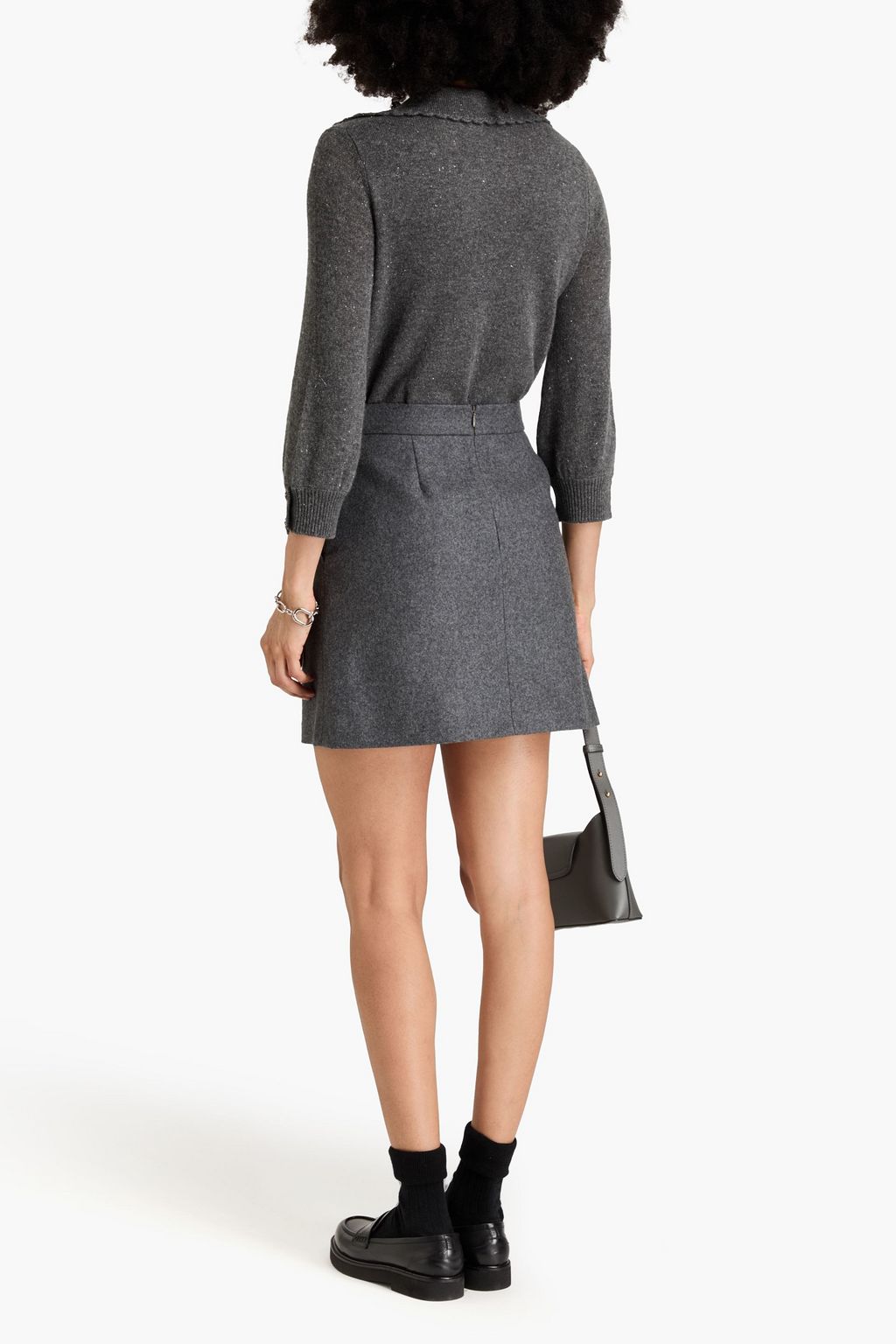 AUTUMN CASHMERE كنزة رياضية بولو مصنوعة من مزيج الكشمير المعدني