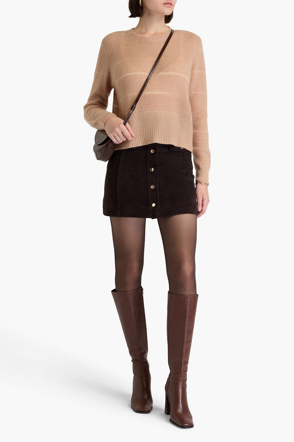 AUTUMN CASHMERE كنزة رياضية من مزيج الحرير والكشمير