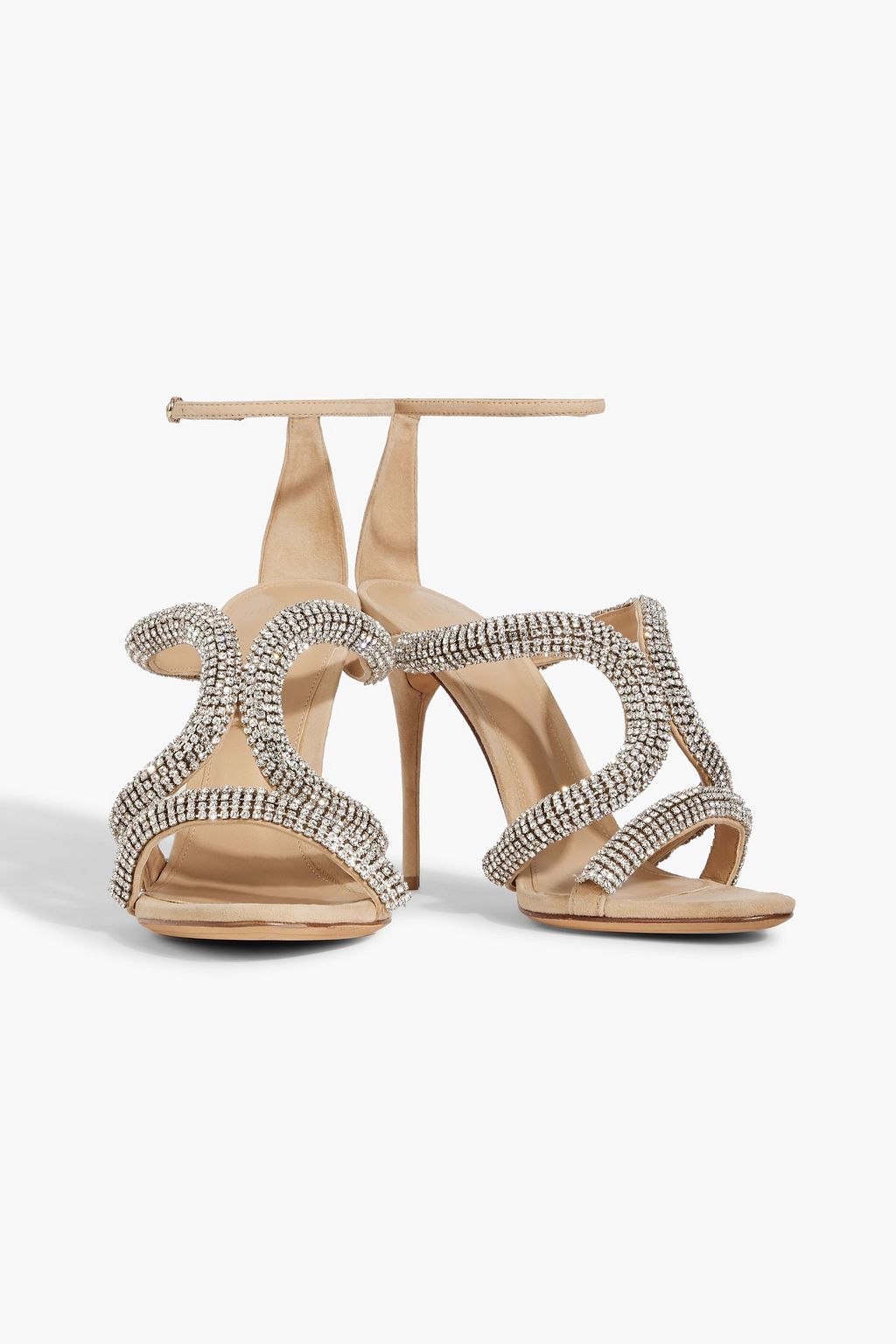 ALEXANDRE BIRMAN Cleo Crystal 100 embellished suede sandals
