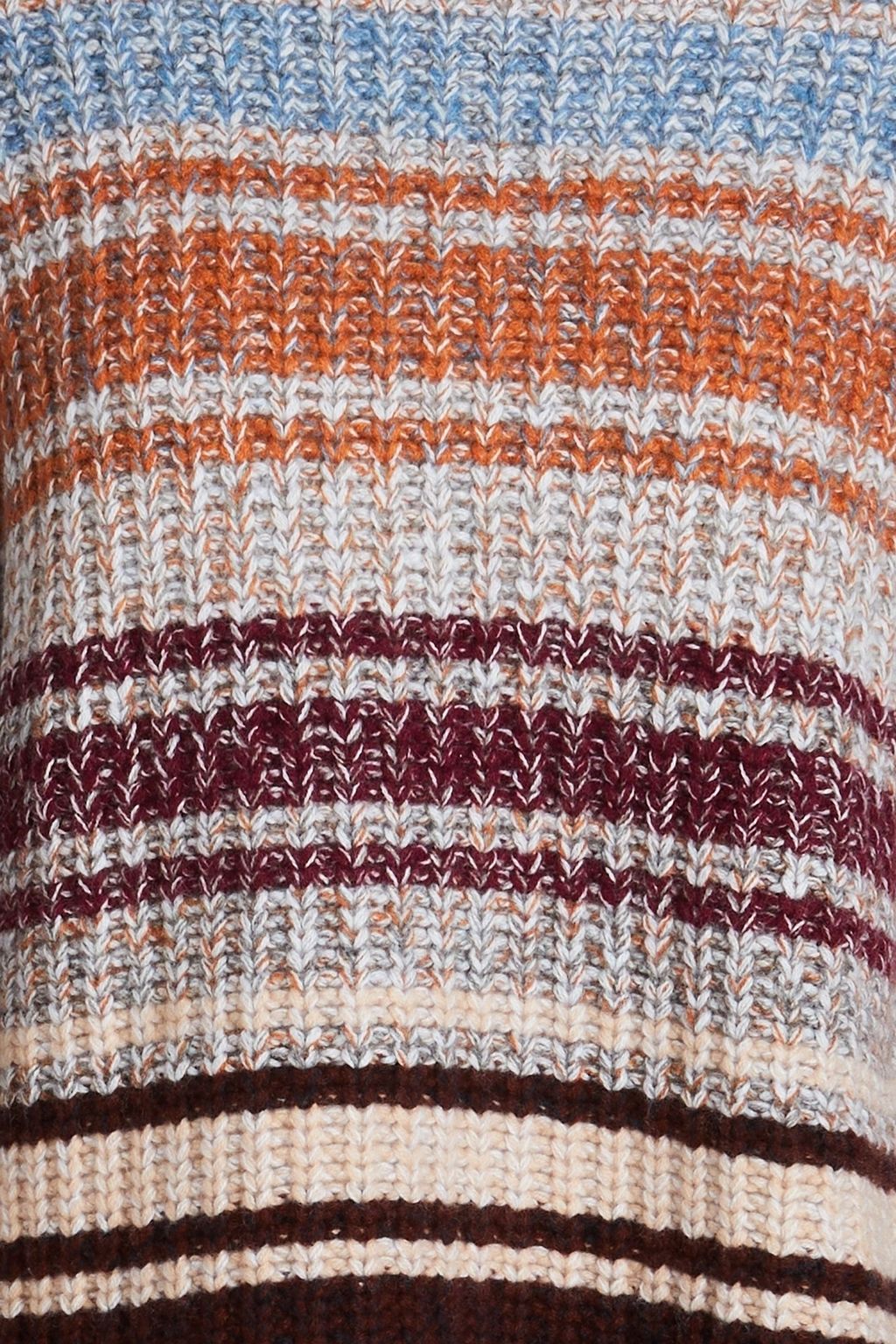 AUTUMN CASHMERE 스트라이프 리브 캐시미어 터틀넥 스웨터