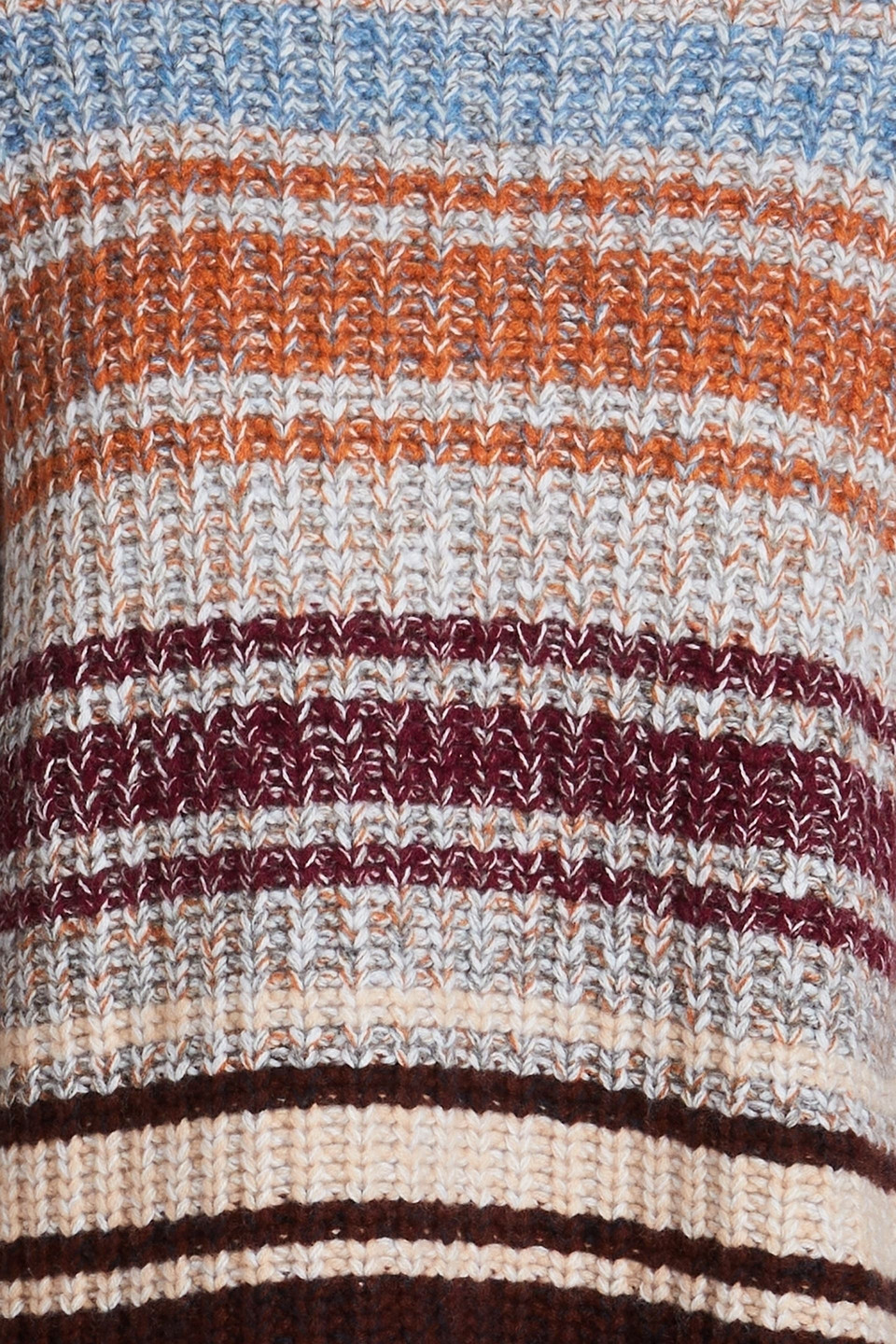 Autumn Cashmere Striped Ribbed Cashmere Turtleneck Sweater In Light Blue