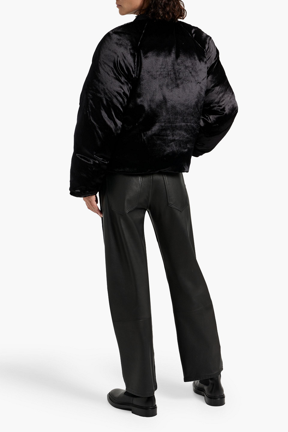 LOULOU STUDIO LAFU OVERSIZED VELVET BOMBER JACKET