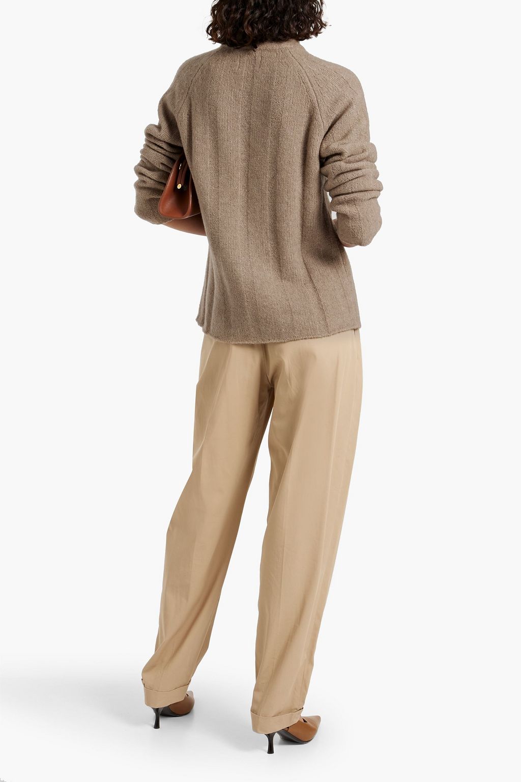 LOULOU STUDIO Ribbed bouclé-knit cashmere-blend turtleneck sweater