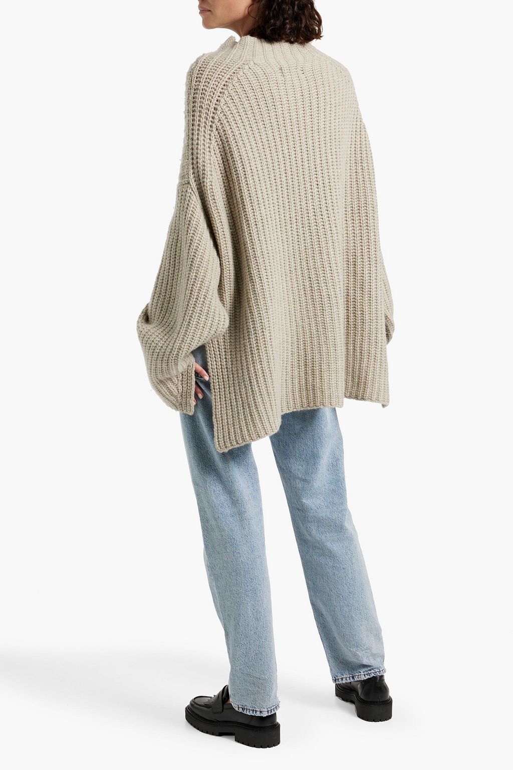 LOULOU STUDIO Bera oversized ribbed cashmere turtleneck sweater