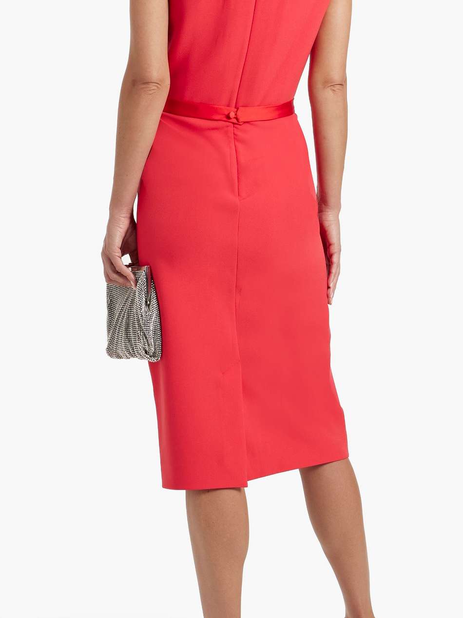 brenta off-the-shoulder crepe midi dress