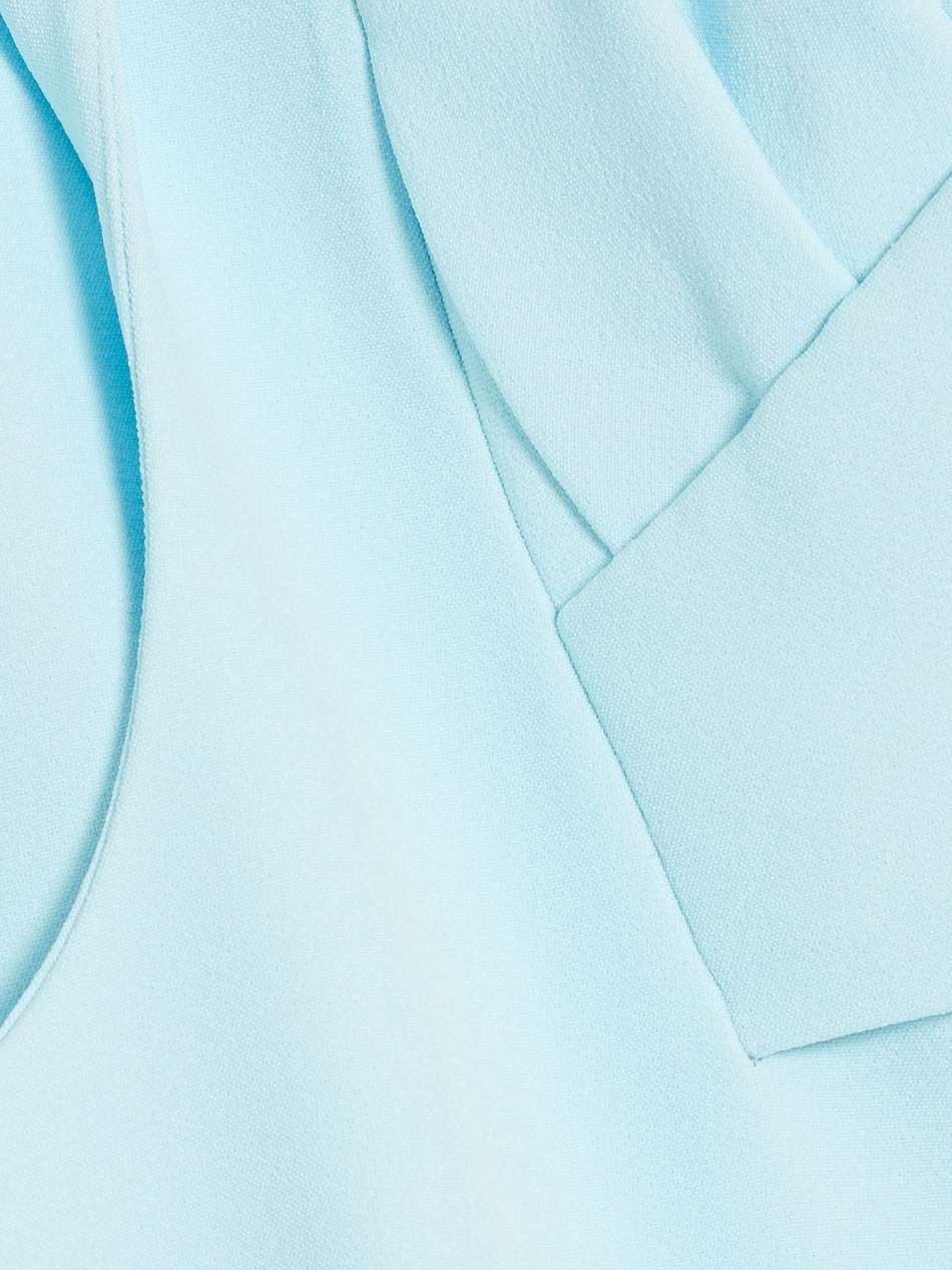 logan belted crepe gown