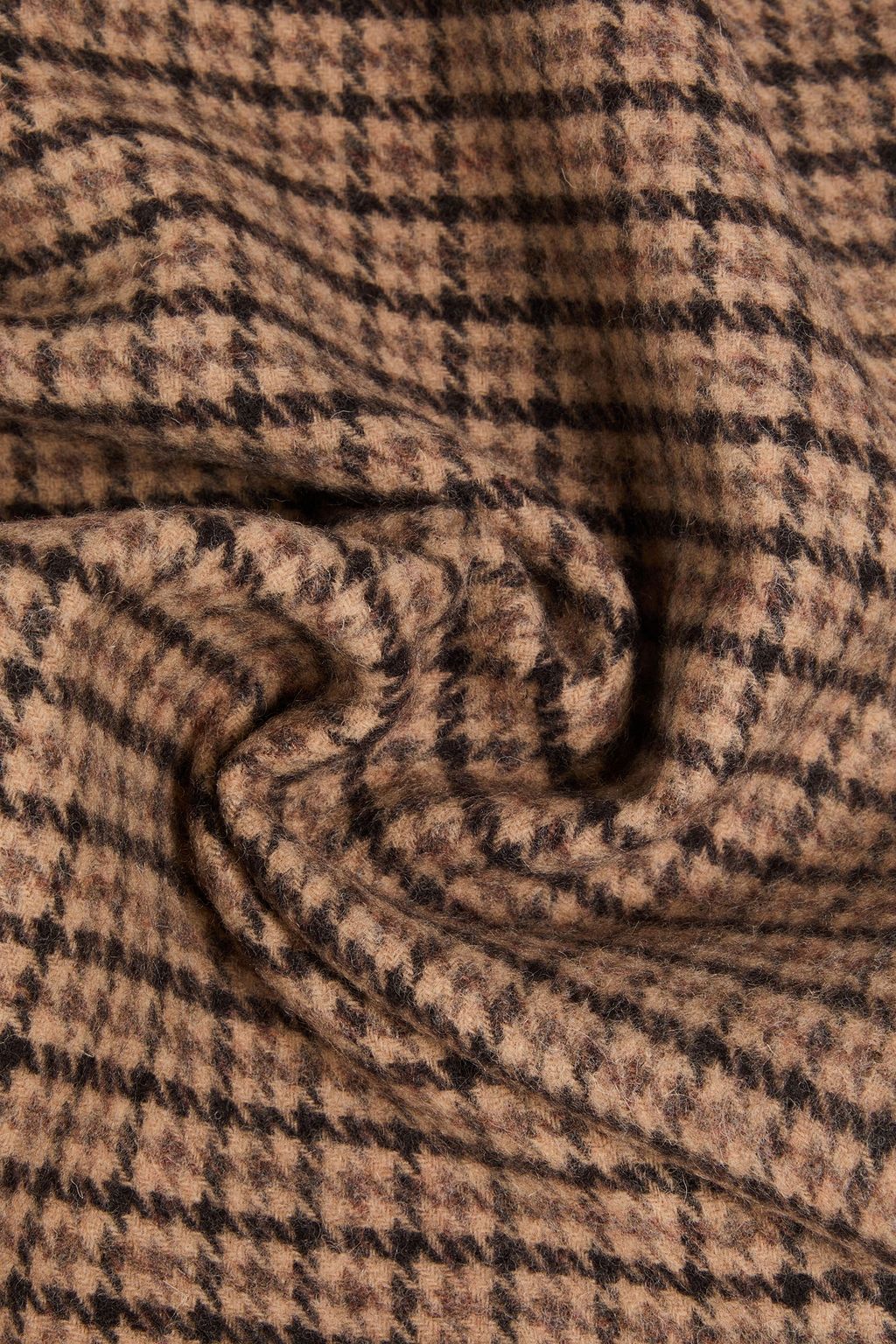 CLAUDIE PIERLOT Fringed houndstooth wool scarf