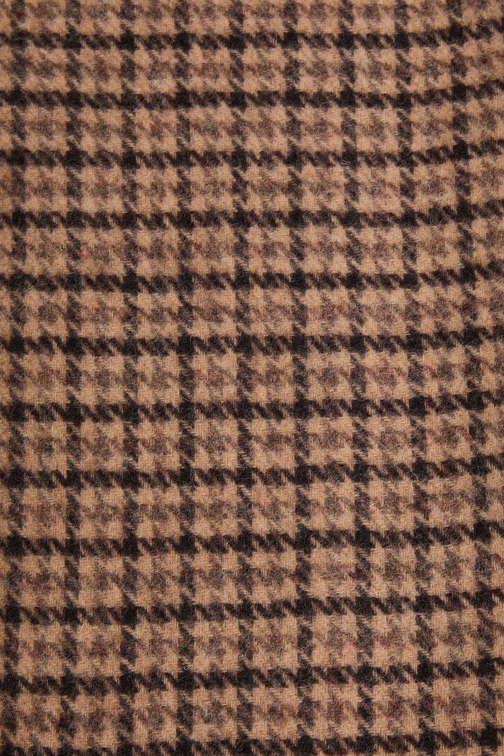 CLAUDIE PIERLOT Fringed houndstooth wool scarf