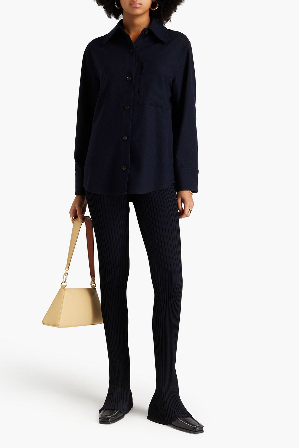 Vince Flannel Shirt In Navy