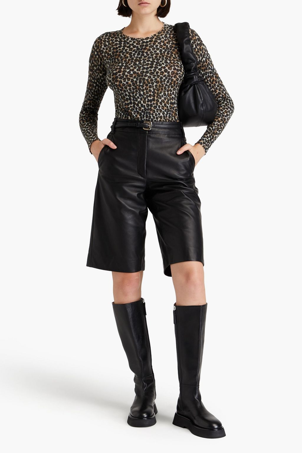 AUTUMN CASHMERE Leopard-print cashmere sweater