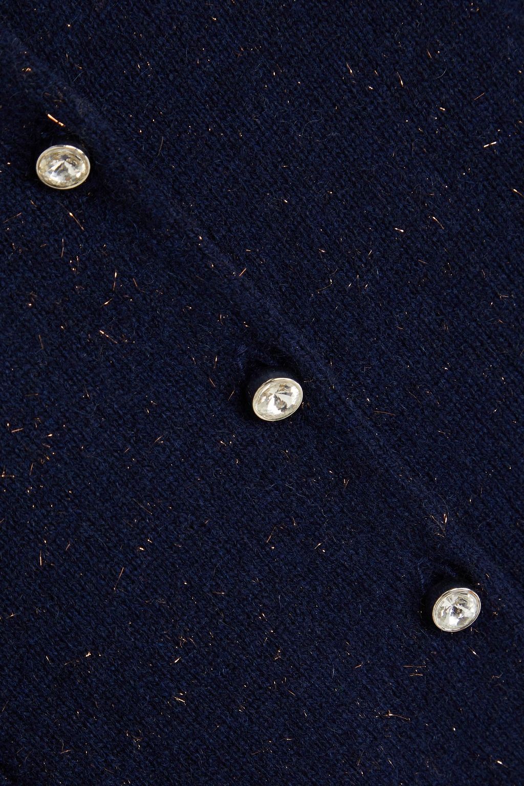 AUTUMN CASHMERE 크리스털 장식 메탈릭 카디건