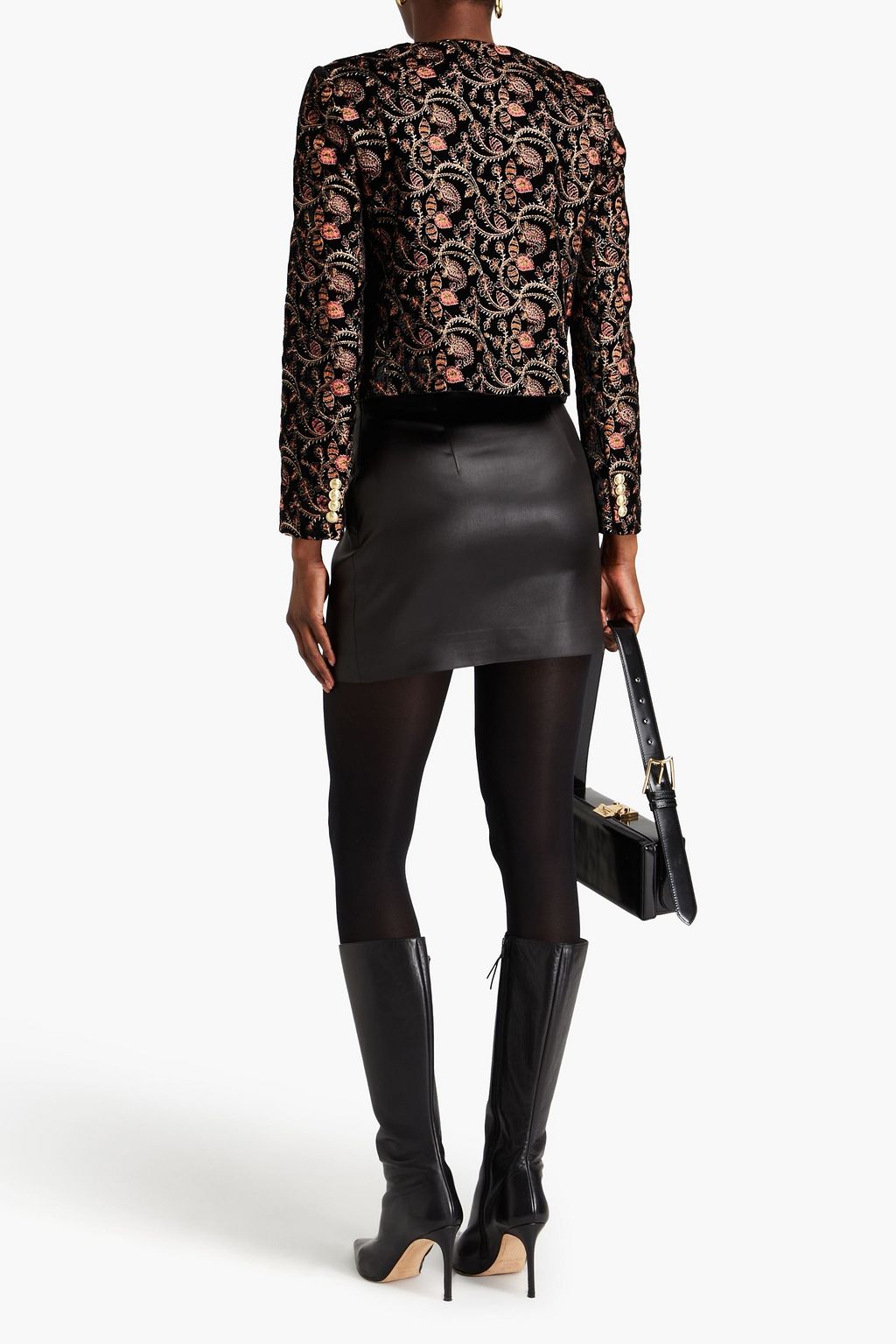 DEREK LAM 10 CROSBY Embroidered velvet jacket