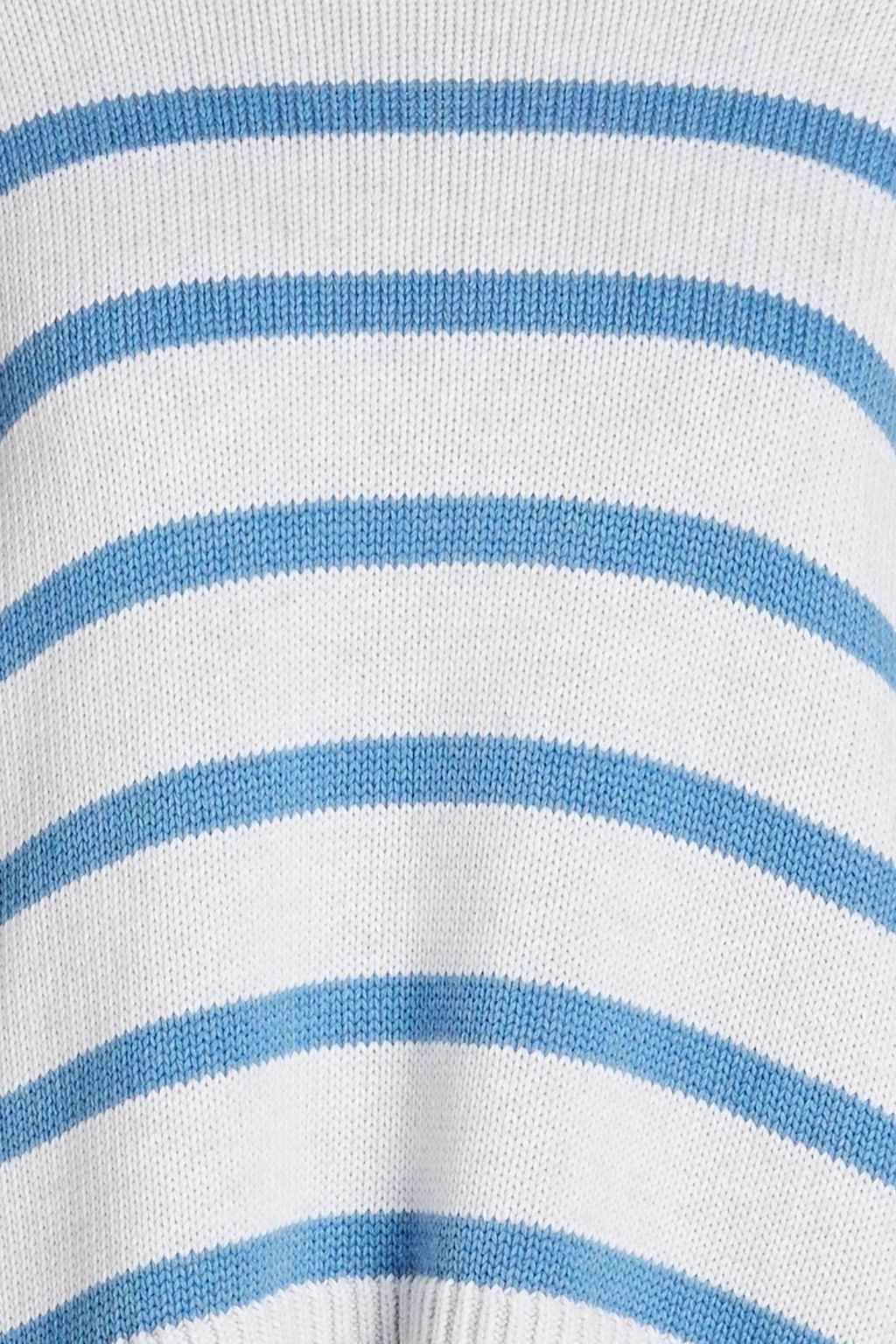 COTTON BY AUTUMN CASHMERE كنزة رياضية من القطن بتصميم مخطط