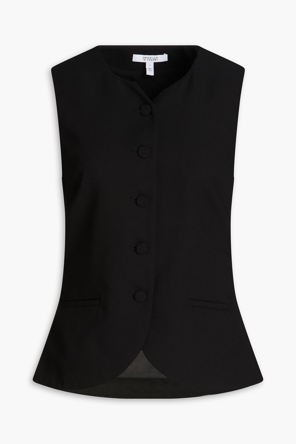 Ruched crepe vest