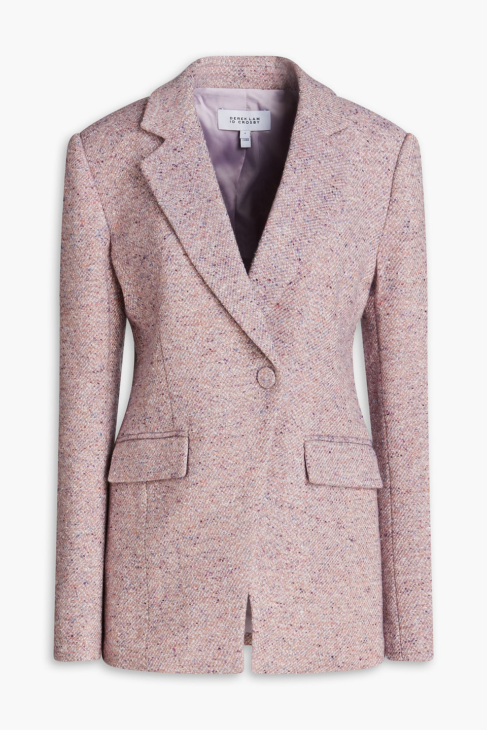 Derek Lam 10 Crosby Noah Single Breasted Tweed Blazer In Lilac