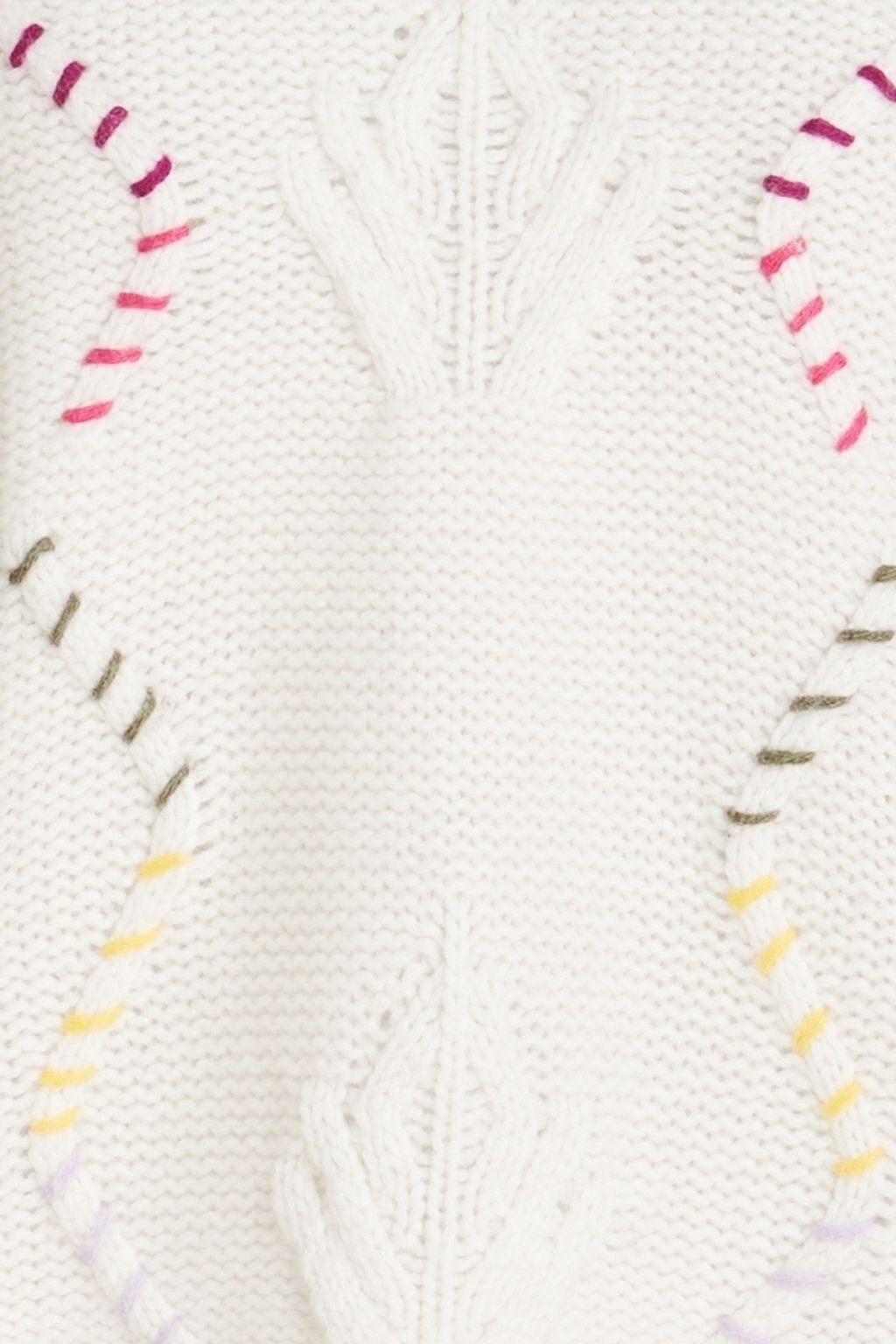 AUTUMN CASHMERE كنزة رياضية بياقة عالية مطرّزة ومحبوكة