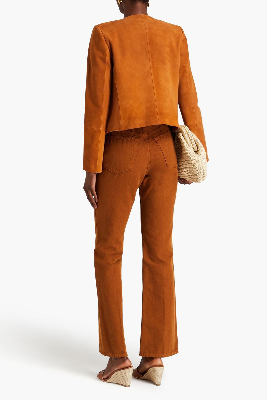 DEREK LAM 10 CROSBY جاكيت من جلد السويد