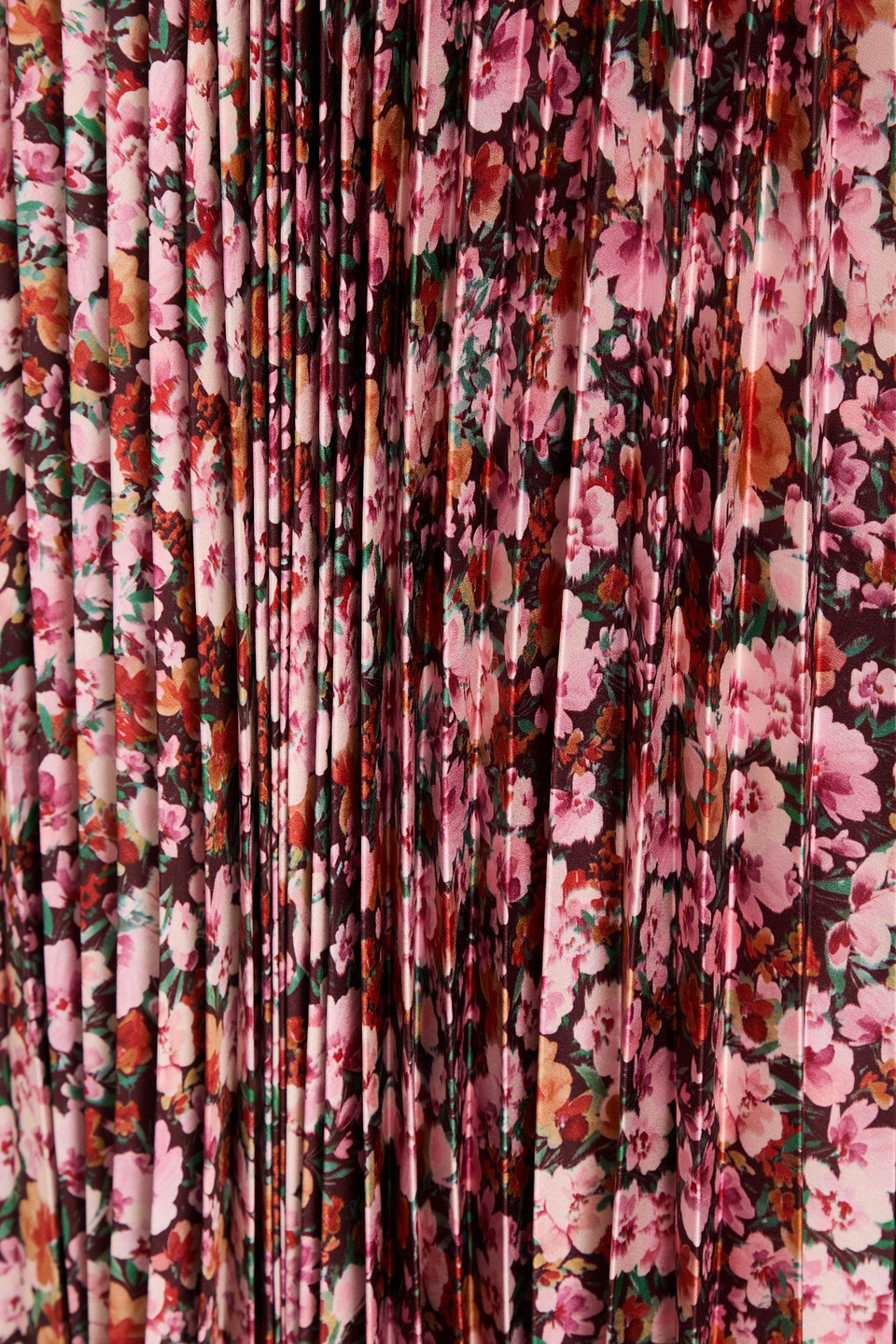 Derek Lam 10 Crosby Pleated floral-print satin midi dress | Smart Closet