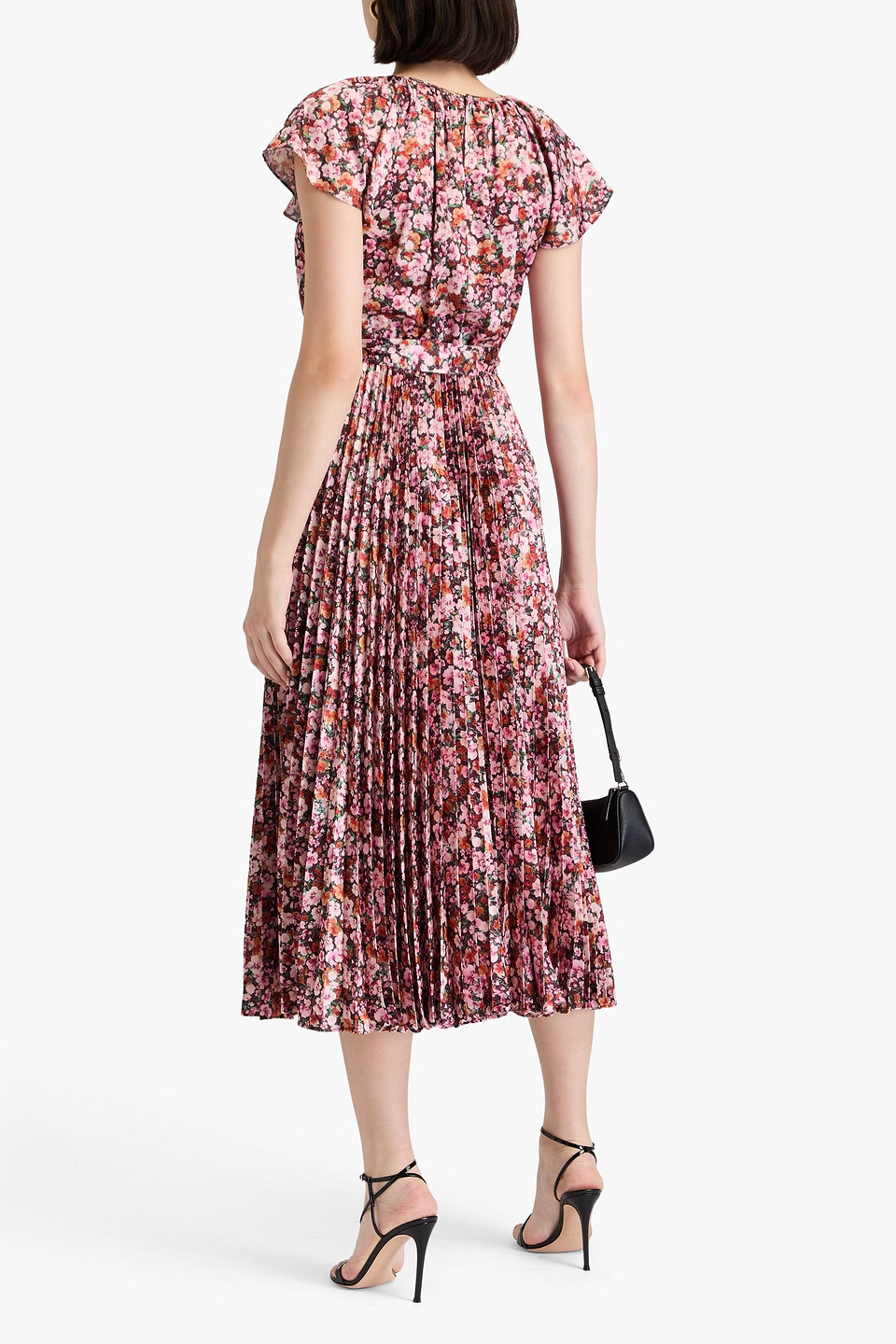 white christmas dresses Derek Lam 10 Crosby Kenza Pleated Midi Dress, Brown Multi / 2 main image 1