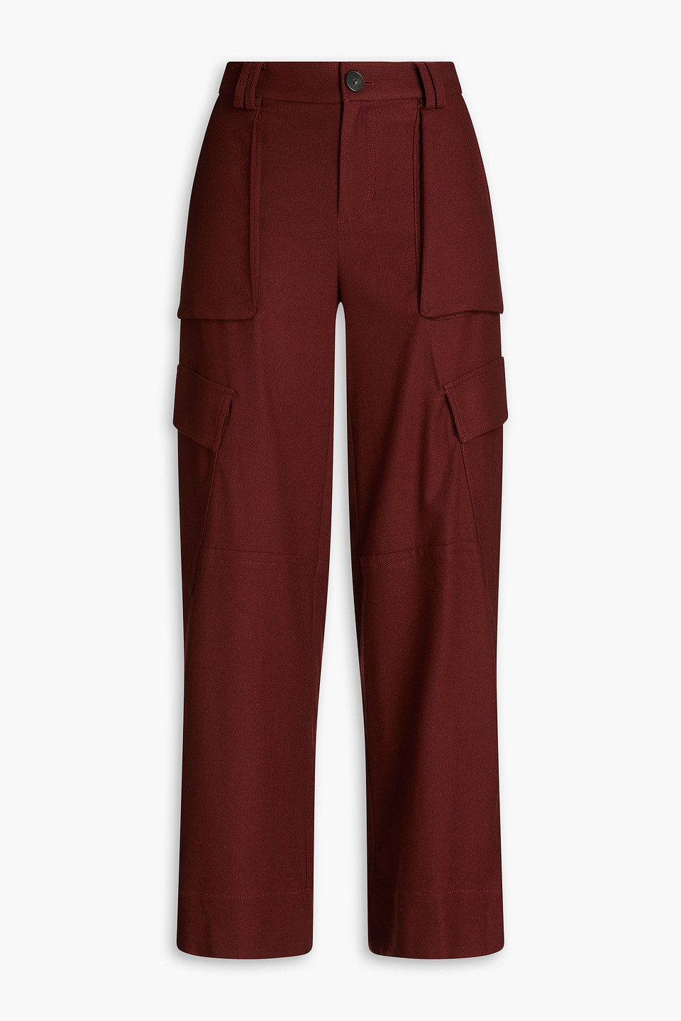 Vince Women's Wool-blend Cargo Pants In Burgundy