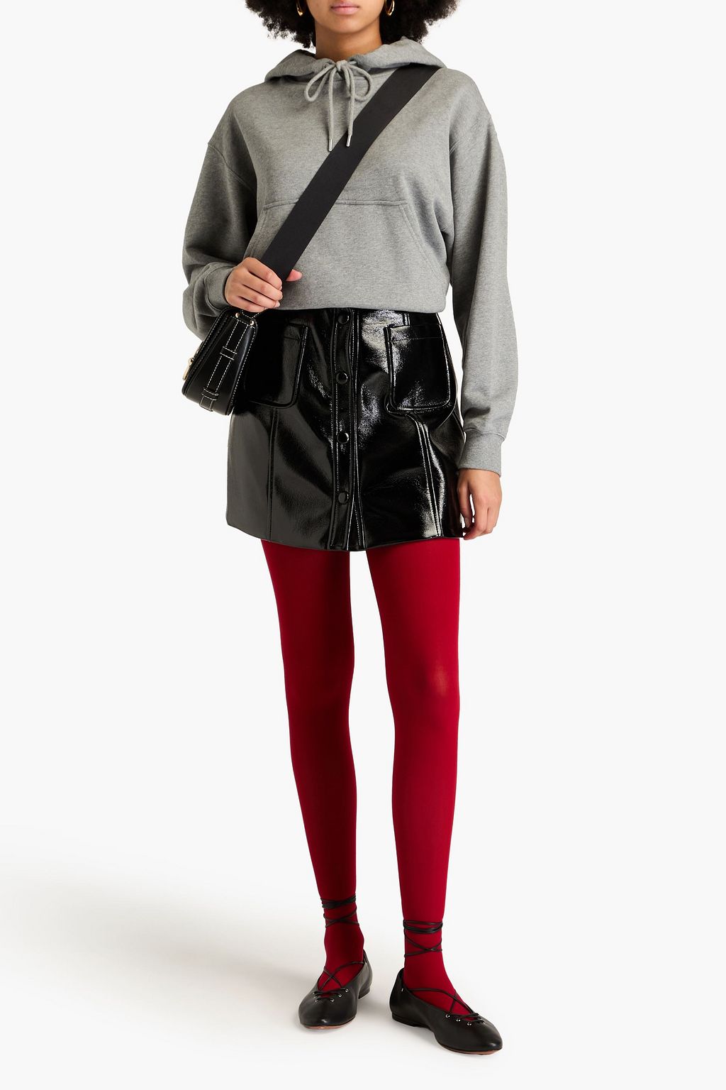 CLAUDIE PIERLOT Faux leather mini skirt