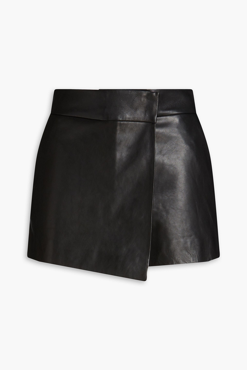 Derek Lam 10 Crosby Shorts Aus Leder Mit Wickeleffekt In Schwarz