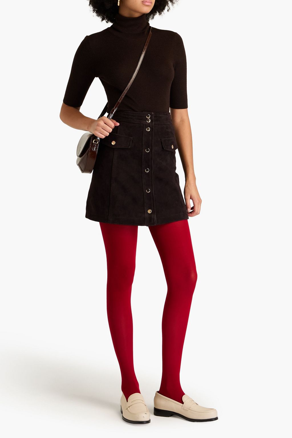 CLAUDIE PIERLOT Suede mini skirt