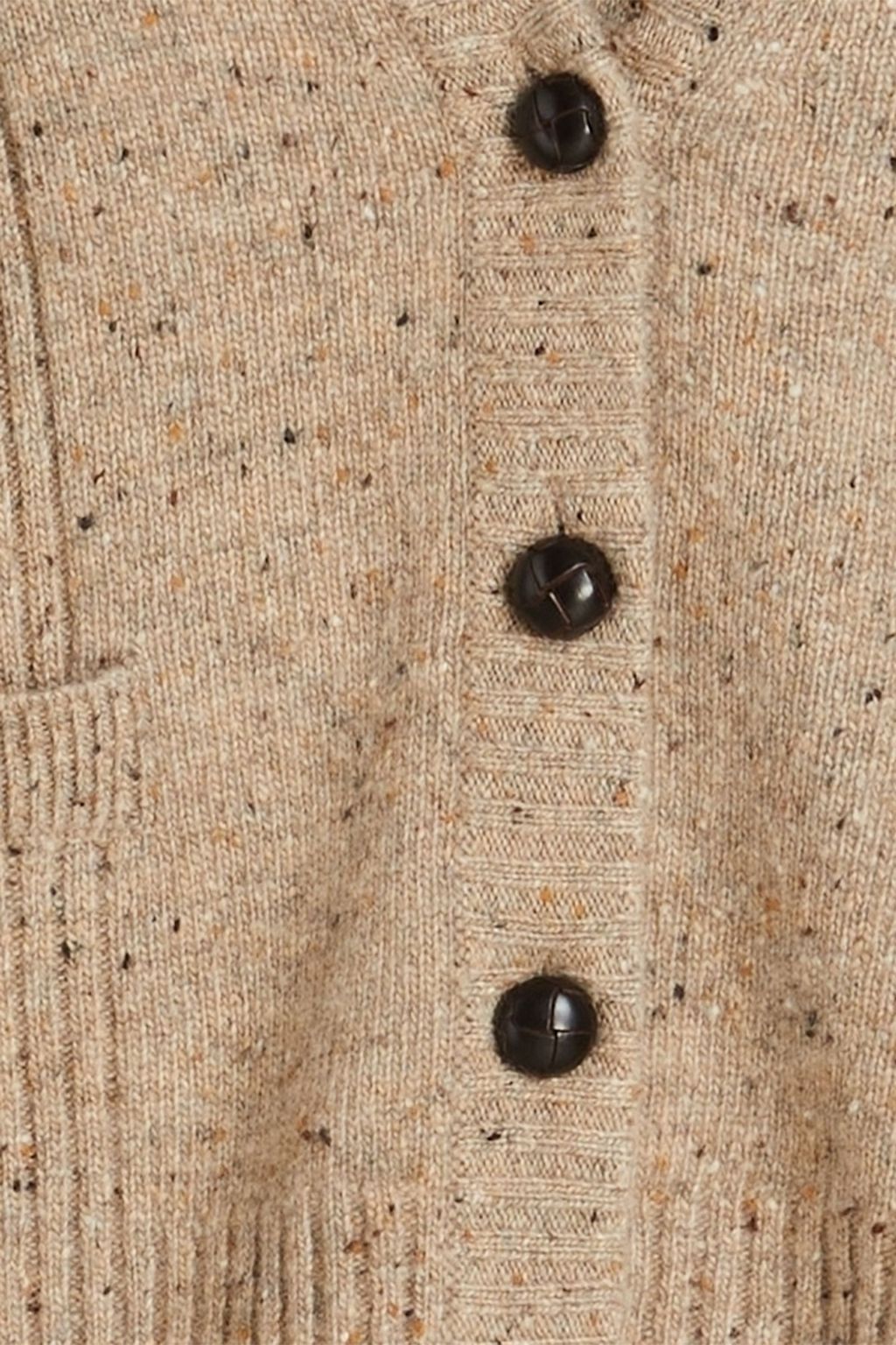 AUTUMN CASHMERE كارديغان مصنوع من الكشمير وقماش الدونيغال بتصميم مضلّع