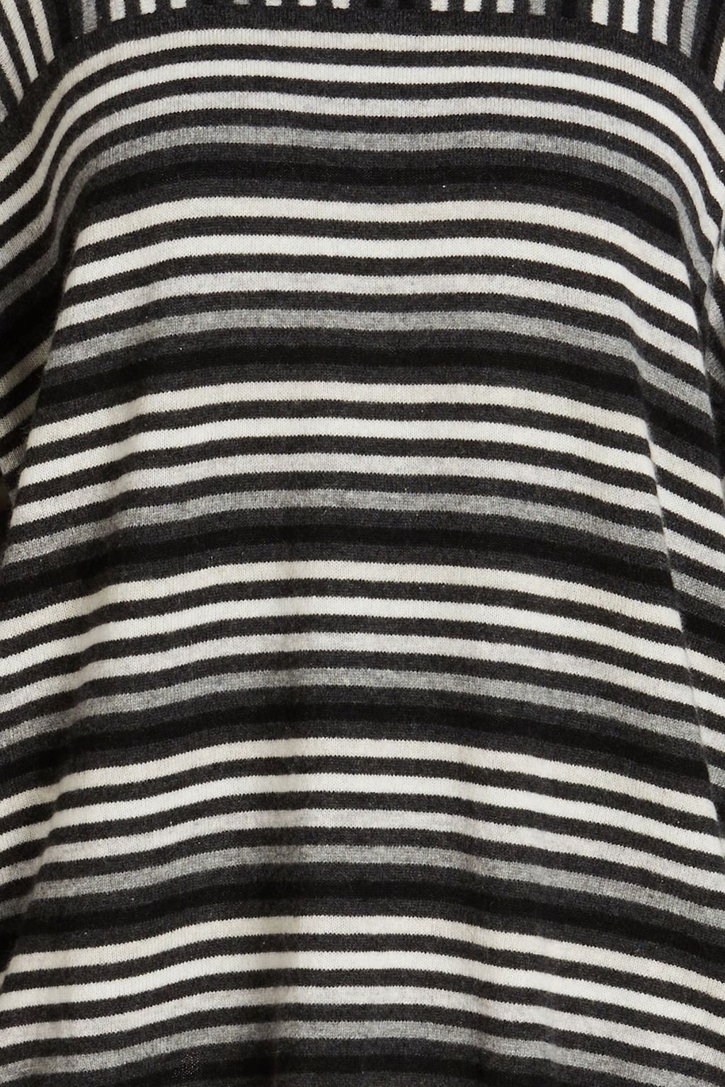 AUTUMN CASHMERE Striped cashmere turtleneck sweater