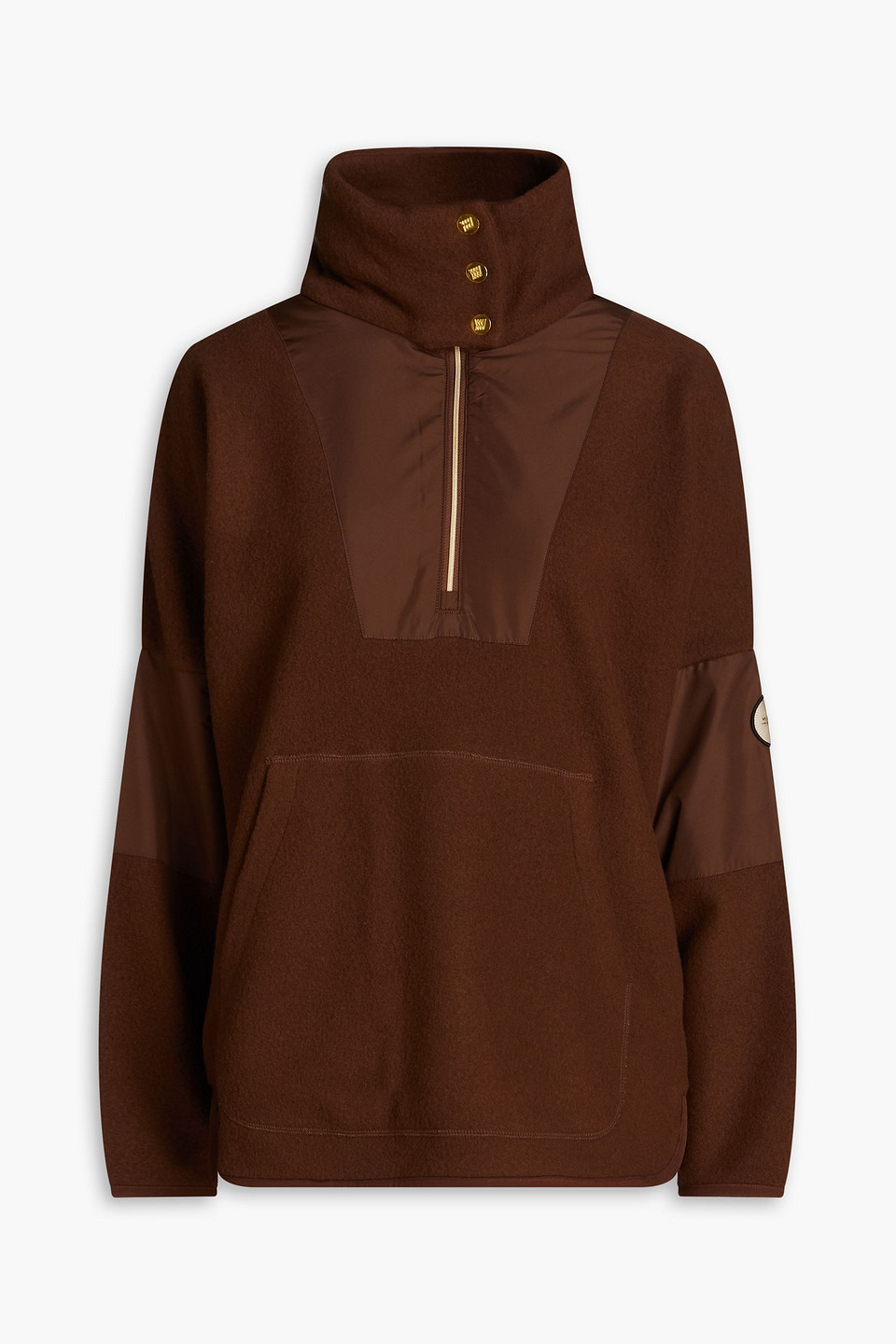 Fonna merino wool-blend fleece half-zip sweatshirt
