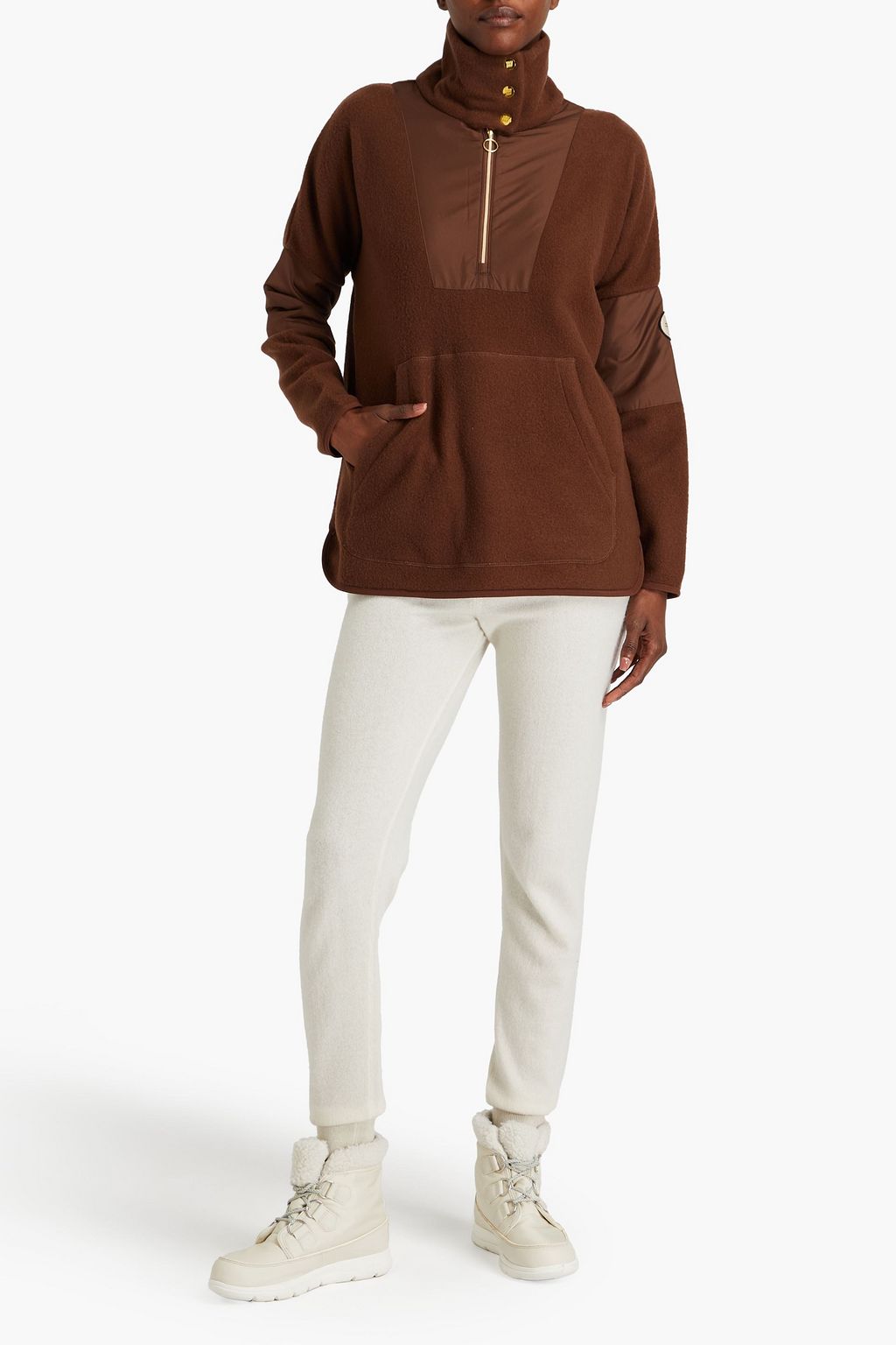 WE NORWEGIANS Fonna merino wool-blend fleece half-zip sweatshirt