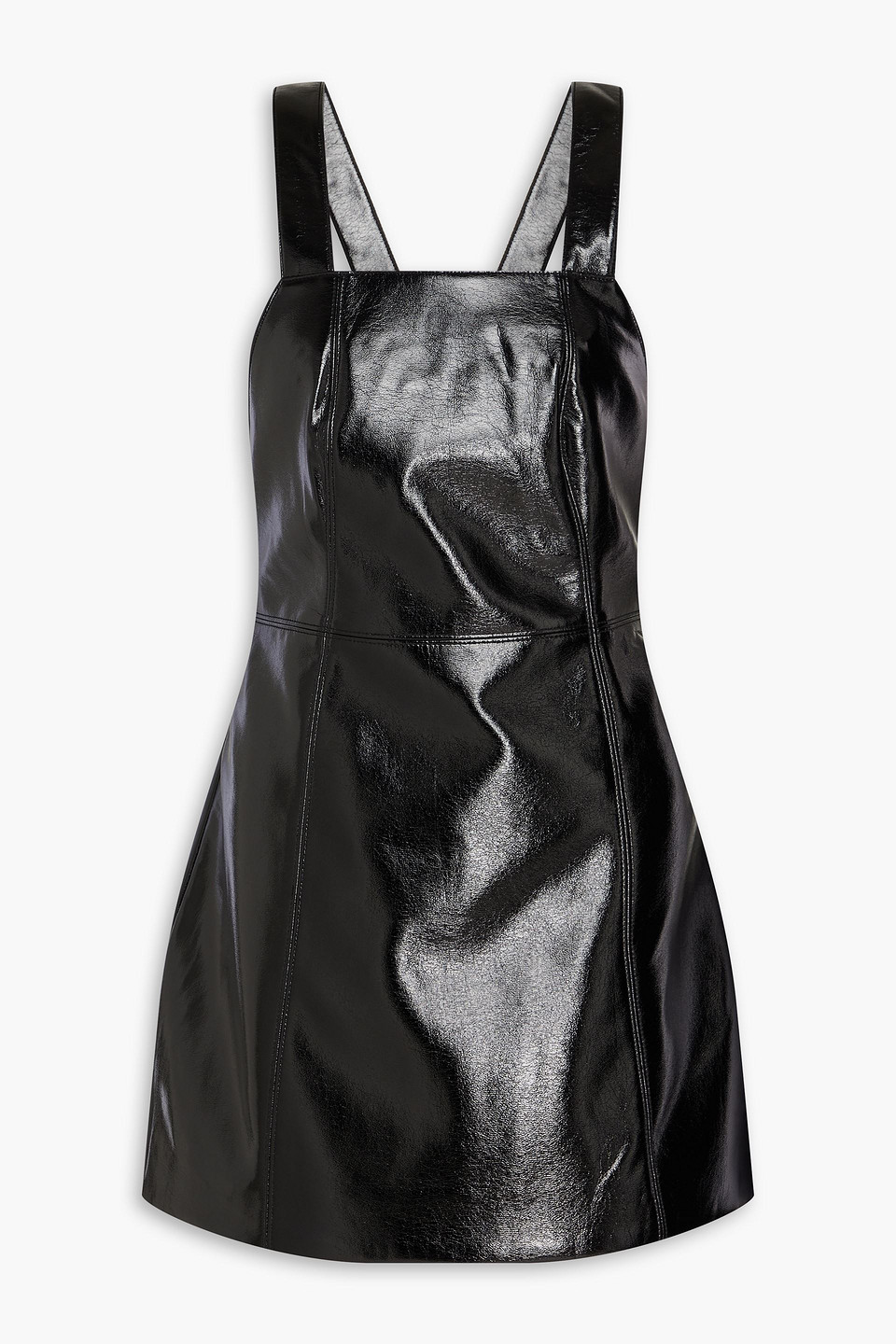 Claudie Pierlot Faux Leather Mini Dress In Black | ModeSens